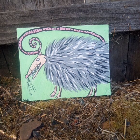 Possum Folk Art Painting - Picture 5 of 13
